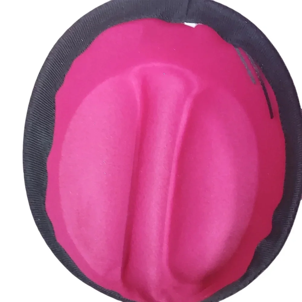 Fuschia‎ Bright Western Hat pearl trimmed hat band wide brim